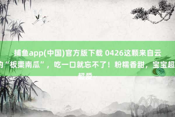 捕鱼app(中国)官方版下载 0426这颗来自云南的“板栗南瓜”，吃一口就忘不了！粉糯香甜，宝宝超爱~