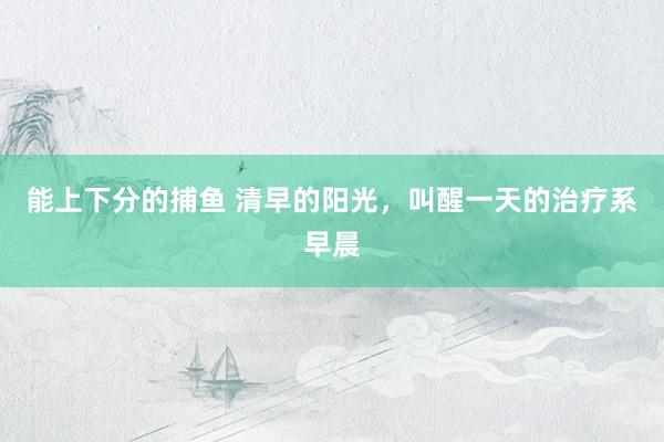能上下分的捕鱼 清早的阳光，叫醒一天的治疗系早晨