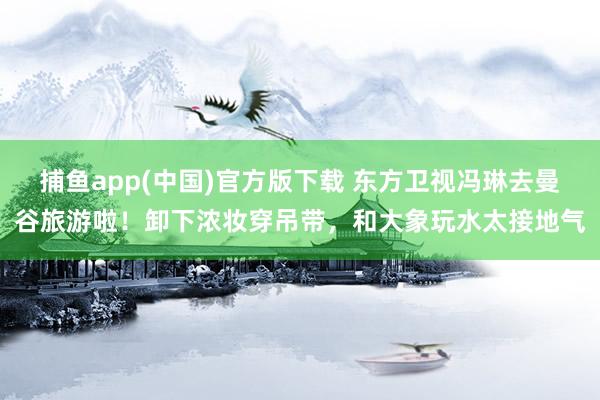 捕鱼app(中国)官方版下载 东方卫视冯琳去曼谷旅游啦！卸下浓妆穿吊带，和大象玩水太接地气