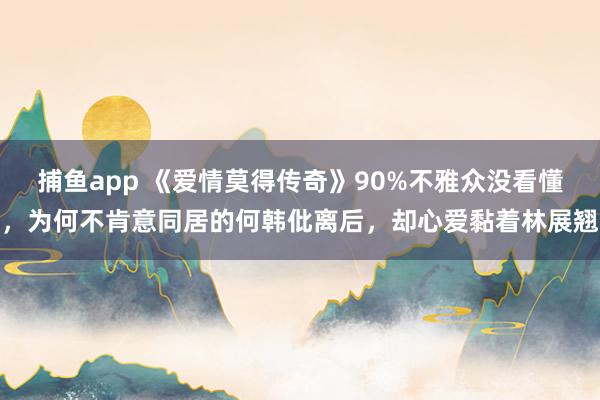 捕鱼app 《爱情莫得传奇》90%不雅众没看懂，为何不肯意同居的何韩仳离后，却心爱黏着林展翘