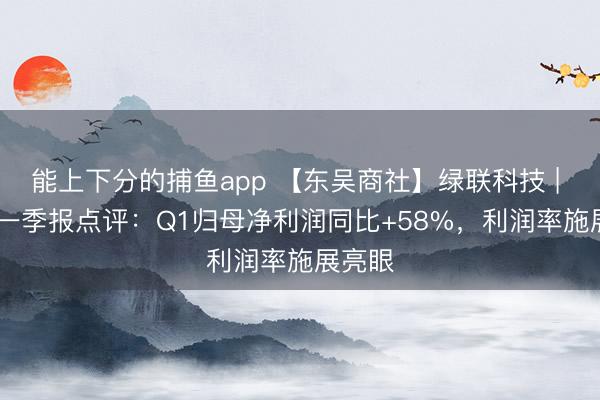 能上下分的捕鱼app 【东吴商社】绿联科技 | 2026一季报点评：Q1归母净利润同比+58%，利润率施展亮眼